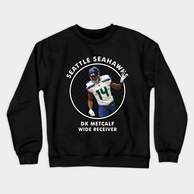 DK METCALF - WR - SEATTLE SEAHAWKS Crewneck Sweatshirt by Mudahan Muncul 2022